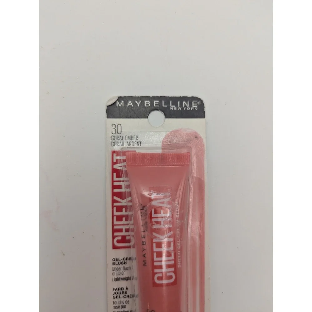 Maybelline Cheek Heat Gel-Cream Blush Tube 30 Coral Ember 0.27 fl oz New‎ Sheer